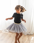 Tutu skirt - Gray with gold dots