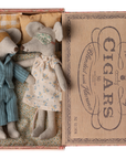 Mum and Dad Mice in Cigarbox - Maileg