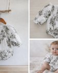 🌿 Adorable Floral Cotton Baby Onesie -
