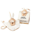 COMFORTER BUNNY WITH WOODEN TEETHER WITH PERSONALISED OPTION