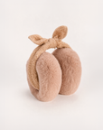 Mrs. Ertha Bowmuffs – Fluffy Teddy Earmuffs with Oversized Bow