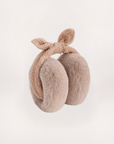 Mrs. Ertha Bowmuffs – Fluffy Teddy Earmuffs with Oversized Bow