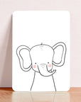 Card Congratulation Elephant Baby Postcard