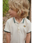 FLORIAN POLO SHIRT & SHORTS SET GOTS - antique white, konges slojd