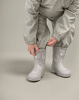 Geothermal Grey Colour-Changing Kids Wellies: UK9 - EU27