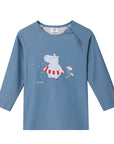 Hippos Long-Sleeve Sun Protection T-Shirt 2 to 4Years