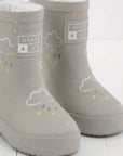 Geothermal Grey Colour-Changing Kids Wellies: UK9 - EU27