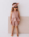 Muslin Shirt & Ruffle Shorts Set – Organic Cotton