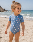 Hippos Zipper Swimsuit - Girls