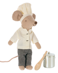Chef mouse w. soup pot and spoon - Maileg