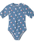 Hippos Zipper Swimsuit - Girls