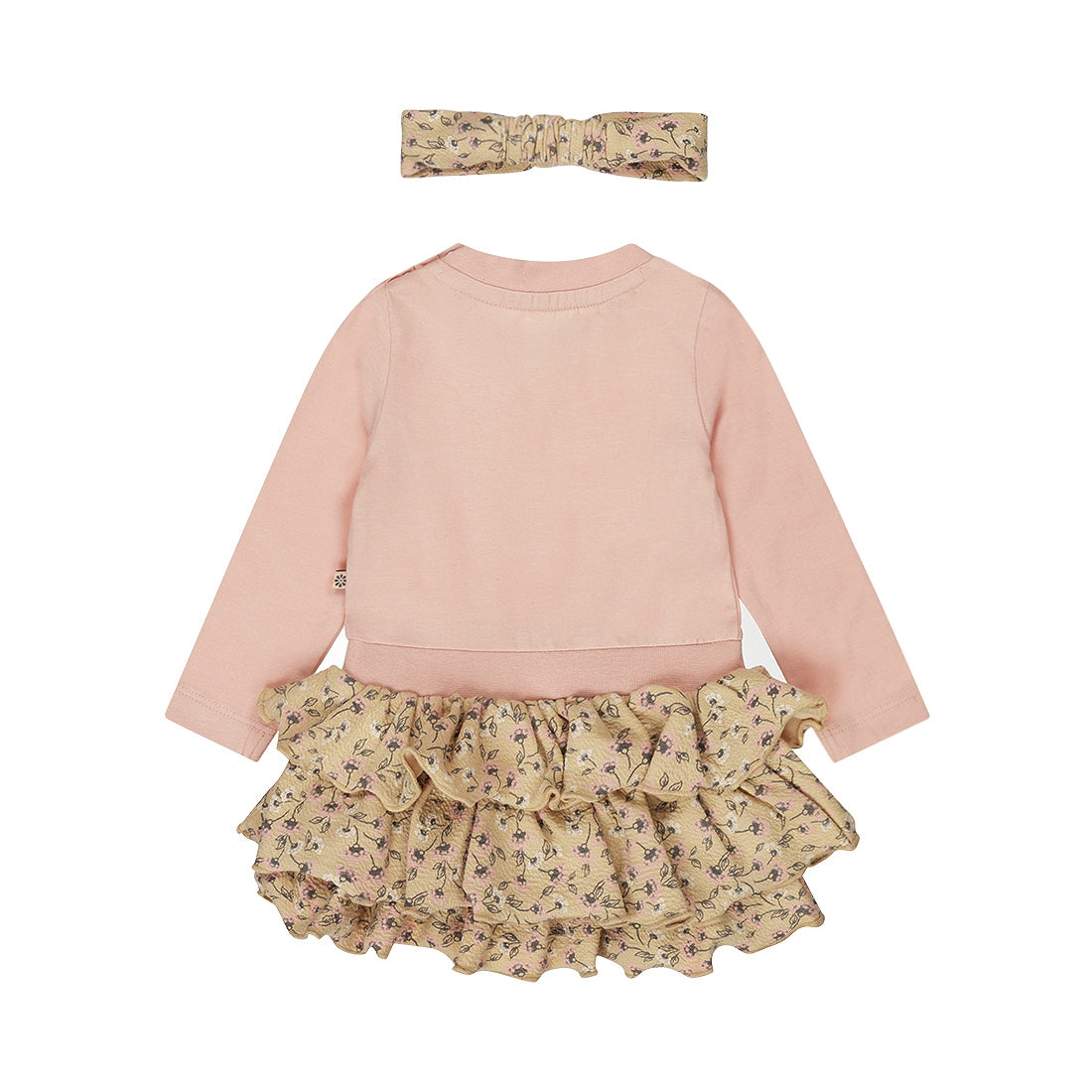 DIRKJE Vestito Maglia Bambina Beige Mélange Con Testa In Finta Pelle - Taglia 68 (4-6 Mesi) - 2