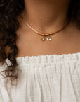 18k Gold Necklace - Rusted