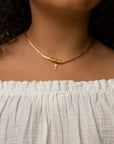 18k Gold Necklace - Soft Peach