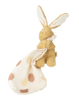 MUSLIN COMFORTER WITH SOFT TOY BUNNY - AMBER
