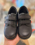 Start-rite shoes - LUCKY Black leather boys rip-tape pre-school shoes