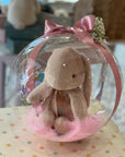 Bunny plush, Small - Latte with Personalised option and Bobo Balloon