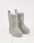 Geothermal Grey Colour-Changing Kids Wellies: UK9 - EU27