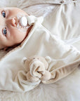 COMFORTER BUNNY WITH WOODEN TEETHER WITH PERSONALISED OPTION