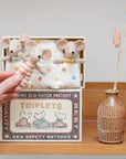 Triplets, Baby mice in matchbox - Maileg