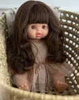 Valentine - Doll Minikane 34cm (with brown long hair and bangs)