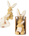 MUSLIN COMFORTER WITH SOFT TOY BUNNY - AMBER