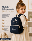 Nikki quilted bag - School bag - Summer Bag - Kindergarten Bag- Black Iris