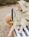 KIDS PONCHO WITH BUNNY EARS – GOTS – SS25