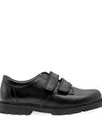 Start-rite shoes - LUCKY Black leather boys rip-tape pre-school shoes