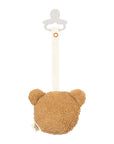 PACIFIER HOLDER - TEDDY - CARAMEL BROWN