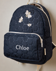 Nikki quilted bag - School bag - Summer Bag - Kindergarten Bag- Black Iris