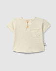 T-shirt with pocket - Linen