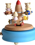 Bébli - Music Box - Wooden Music Box Flying Pig