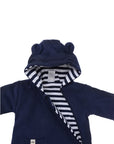 Winter Baby Overall with Hood – Navy Blue
