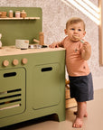 Dirkje boys shorts steel blue linen
