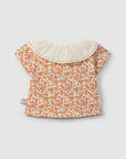 T-shirt in printed jersey with embroidered detail