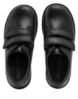 Start-rite shoes - LUCKY Black leather boys rip-tape pre-school shoes