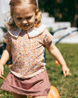 T-shirt in printed jersey with embroidered detail