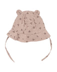 MUSLIN SUN HAT WITH TEDDY EARS - GOTS - SS25