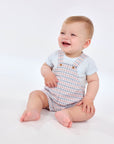 PORCELAIN GINGHAM DUNGAREES FOR BABY BOY