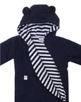 Winter Baby Overall with Hood – Navy Blue