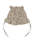 MUSLIN SUN HAT WITH TEDDY EARS - GOTS - SS25