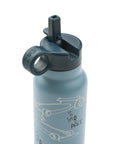 FALK Water Bottle 350 ml - Race cars / Beach blue