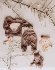 CRINKLE MOUSE WITH WOODEN TEETHER
