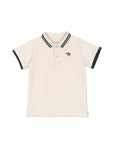 FLORIAN POLO SHIRT & SHORTS SET GOTS - antique white, konges slojd