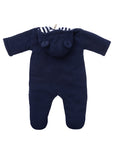 Winter Baby Overall with Hood – Navy Blue