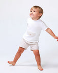 SAND VICHY T-SHIRT AND SHORTS SET FOR BABY BOY