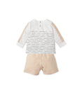 SAND LIGHTHOUSE LONG T-SHIRT AND BERMUDA SHORTS SET FOR BOY