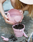 Scrunch-watering-can – Dusty rose & Dusty Blu