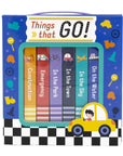 Things That Go – Box Set of 6 Mini Board Books - Baby & Toddler Vehicle Set